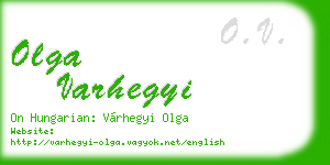 olga varhegyi business card